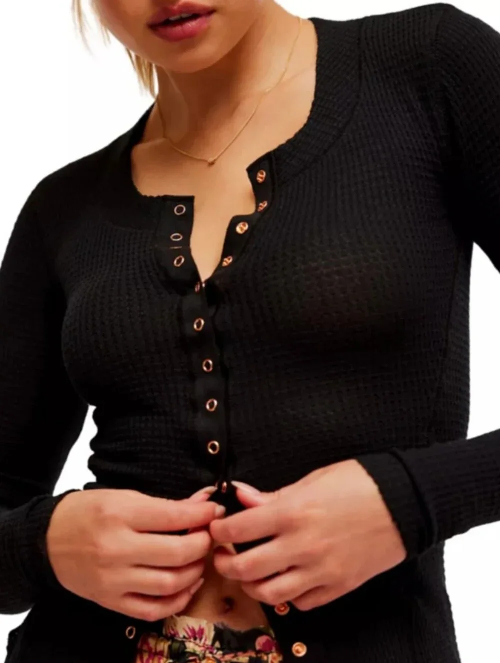 intimately FREE PEOPLE going places waffle cardi top XS S